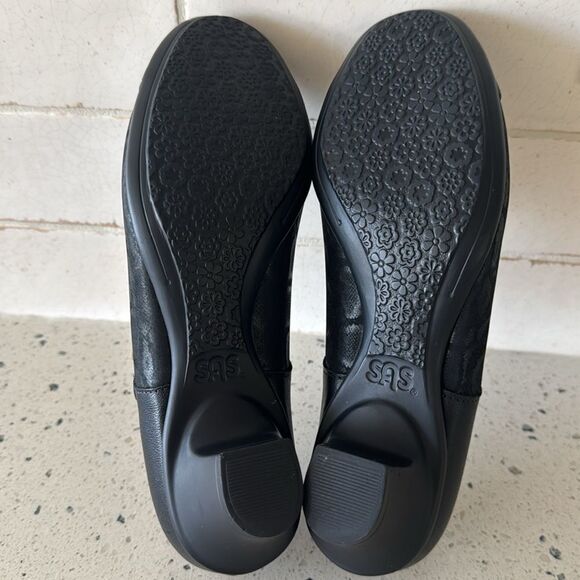 SAS Isabel Mary Jane's Size 8M Black/Snake Leather Shoes Made in USA EUC - Picture 7 of 12